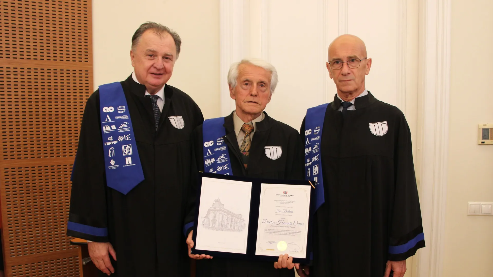 Universitatea Tehnică din Cluj-Napoca i-a conferit titlul de Doctor Honoris Causa academicianului Ion Boldea, profesor al Universității Politehnica Timișoara