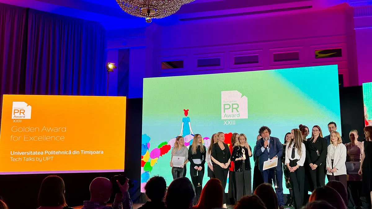 Tech Talks by UPT – Golden Award for Excellence la Romanian PR Award 2025