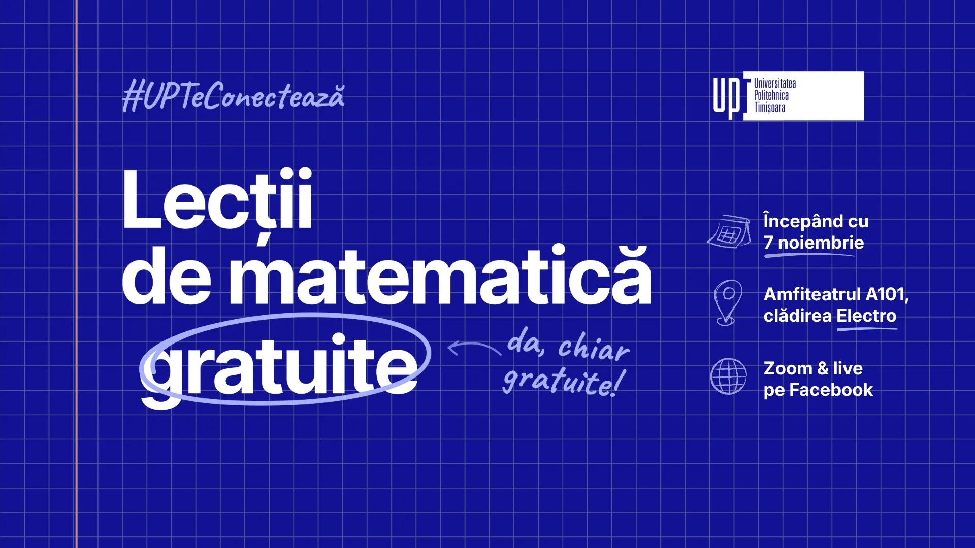 Matematica, mai aproape de elevi. UPT reia lecțiile gratuite de pregătire pentru Bacalaureat și admiterea la facultate